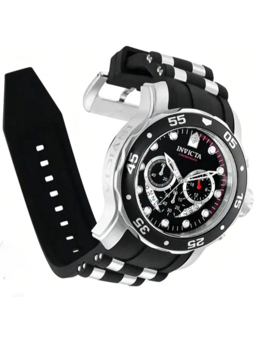 New Flame Infused Crystal Pro Dive Chronograph 100M 49.5MM Stainless Steel Watch